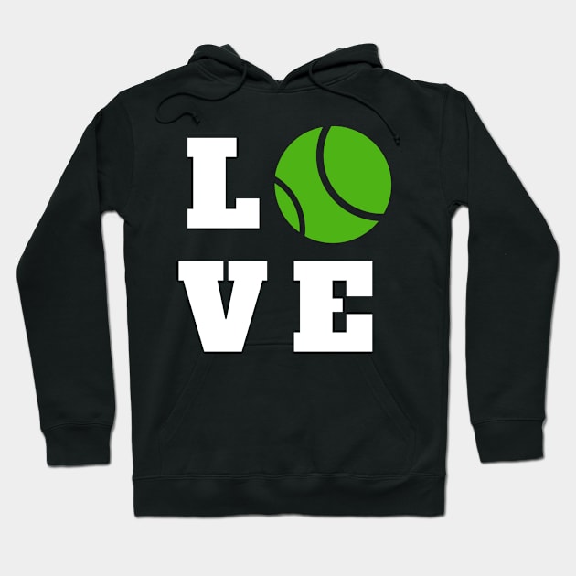 Love Tennis Hoodie by fromherotozero